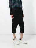 drop-crotch cropped trousers