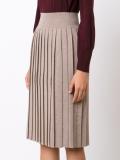 pleated knit skirt