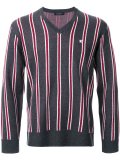 skull patch striped jumper