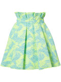 cloqué flared mini skirt