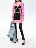 bustier intarsia knitted dress