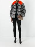 zipped fur jacket