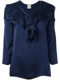 ruffled neck blouse 
