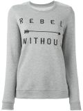 embroidered 'Rebel Without' sweatshirt