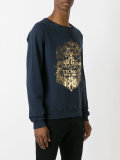 metallic print sweatshirt