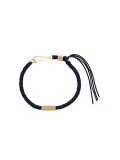 'Navy' bead and cord bracelet