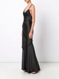 layered satin gown