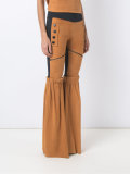 leather wide leg trousers