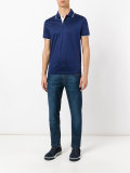 contrasting collar polo shirt