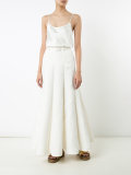 pleated maxi skirt