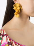 knit grape earrings