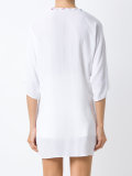 v neck printed blouse