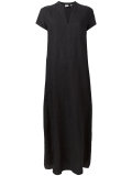 notched neckline dress
