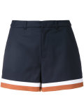 striped hem shorts