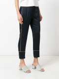 contrast trim tailored trousers