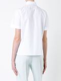 fold-up collar cropped shirt