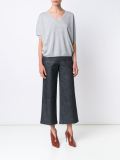knitted V-neck T-shirt
