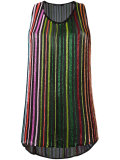 glass beaded stripe tank top
