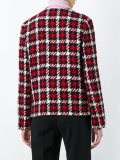 plaid contrast floral stripe jacket