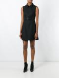 sleeveless belted dress