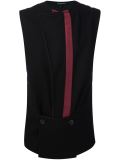 contrast stripe vest