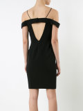 off-shoulders straps fitted dress