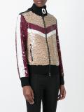 sequined zip up cardigan