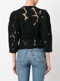 sheer detail cropped jacket