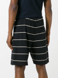 striped track shorts