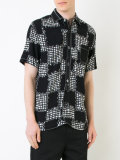 abstract check shortsleeved shirt