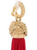 Burgundy Loulou tassel earrings 