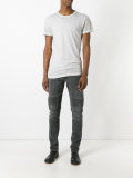 contrast texture jeans