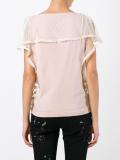 pleated trim blouse 