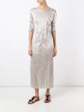 zigzag striped maxi dress