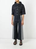 three-quarters cropped denim jacket