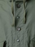 buttoned hooded jacket 