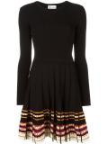 striped pleated dress