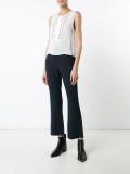 scalloped panel blouse