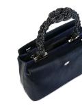 boxy braided top handle tote