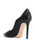 curved cut pointed pumps