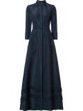 'Faille' embroidered trench gown