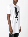 lightning bolt print T-shirt
