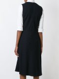 pinstripe asymmetric skirt dress