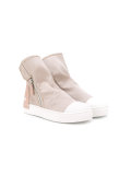 zipped hi-top sneakers