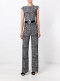 optical illusion print jumpsuit