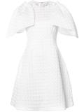 ruffled sleeves textured dress