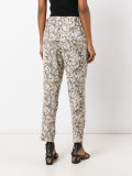 floral print cropped trousers