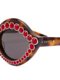 embellished round sunglasses