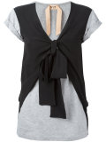 v-neck layered T-shirt 