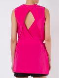 belted sleeveless blouse